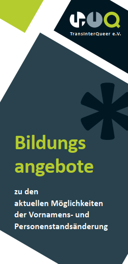 Flyer Bildungsangebote Vornamens- und Personenstandsänderung