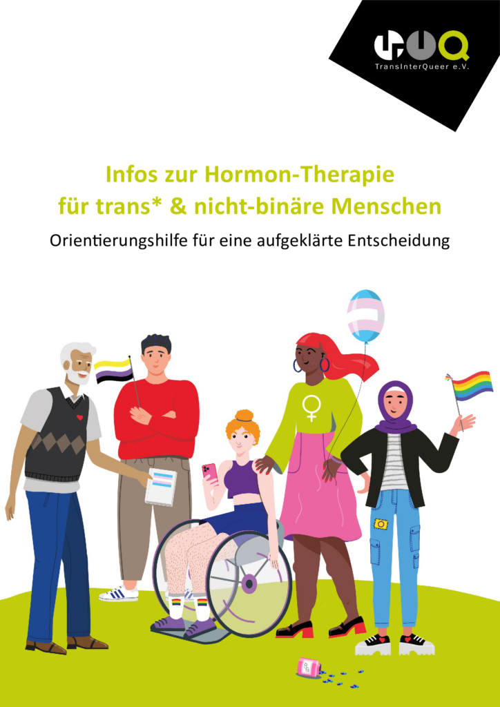 Broschüre Informationen zur Hormontherapie für trans* & nicht-binäre Menschen