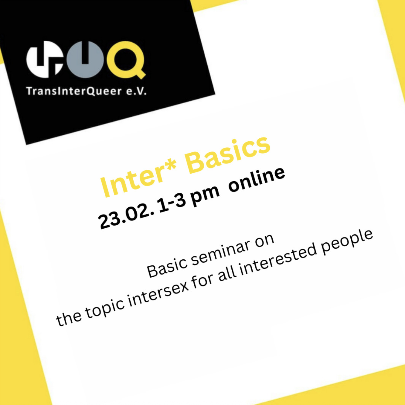 Coming Soon: Inter* Basics in English